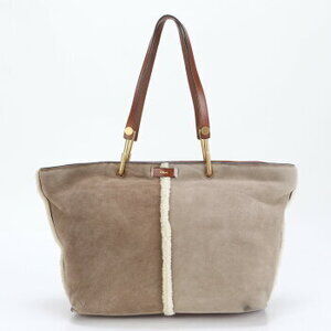 Chloe Kelly Mouton leather tote bag brown Shoulder M